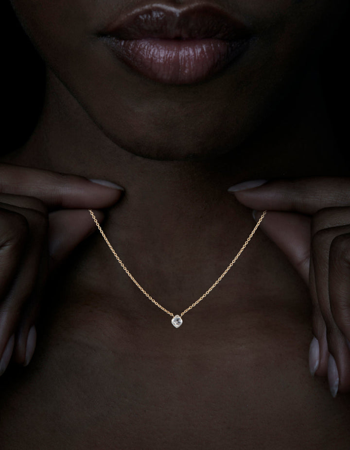 Natural Octahedron Diamond Necklace – 0.79 ct.