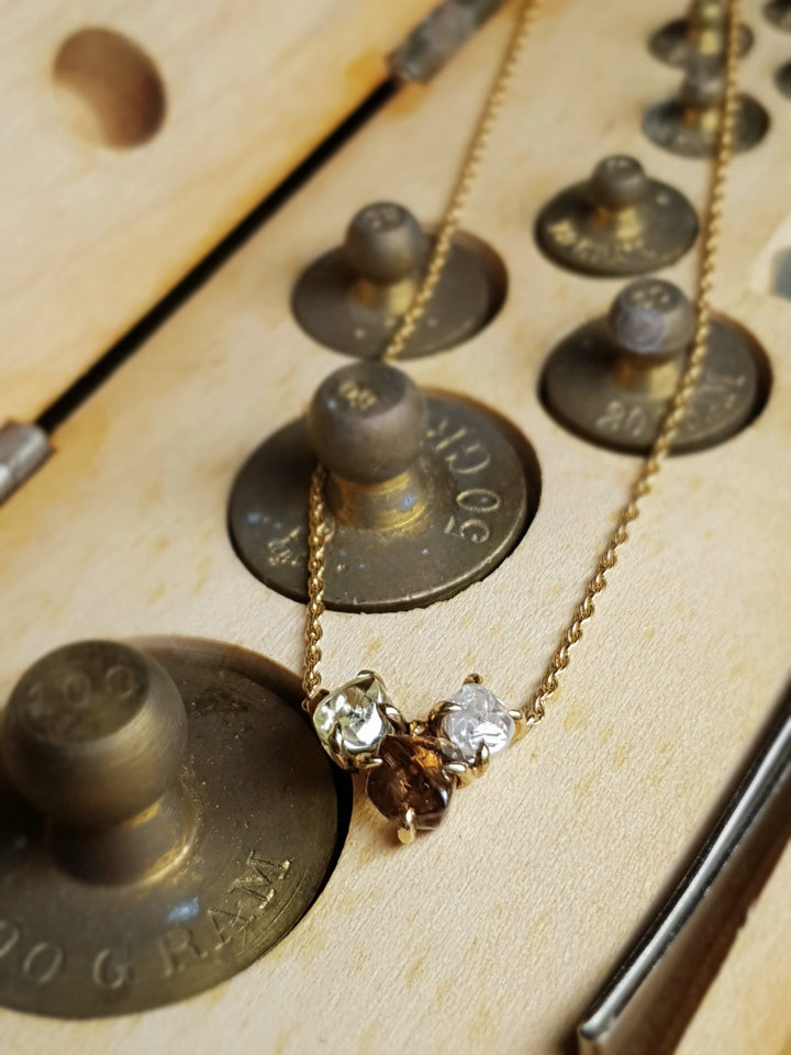 Raw Diamond Colormix Necklace – 3.49 ct.