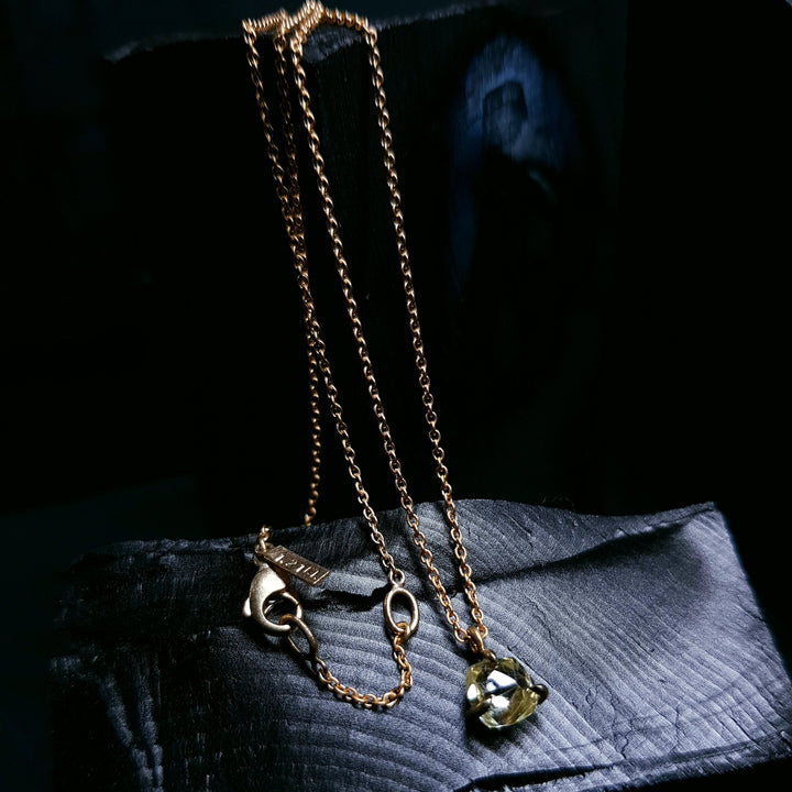 Simple Raw Diamond Gold Necklace – 1.21 ct.