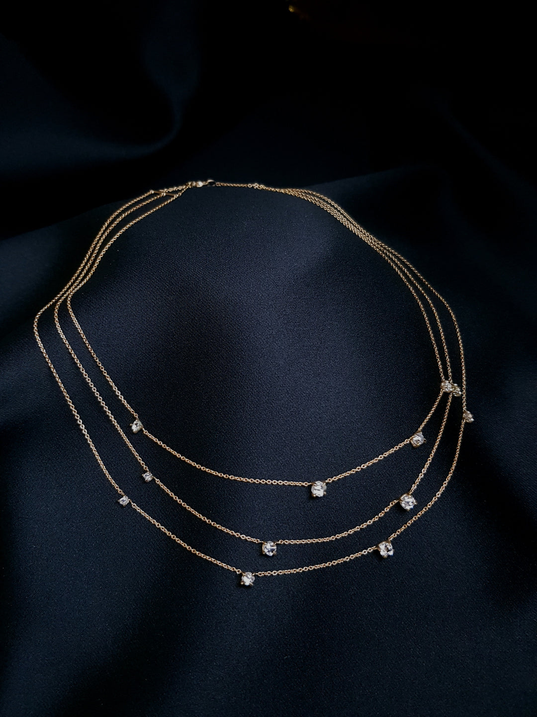 Star Night Rough Diamond Gold Necklace – 3.96 ct.