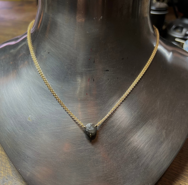 Tanzanian Raw Beauty in Gold Necklace – 5.13 ct.