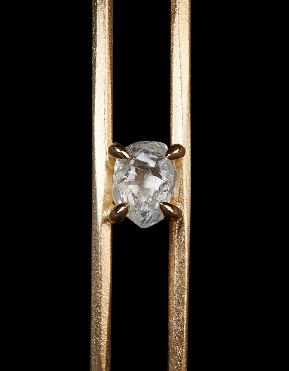 Raw Diamond Gold Bangle Made in Copenhagen – 1.09 ct.